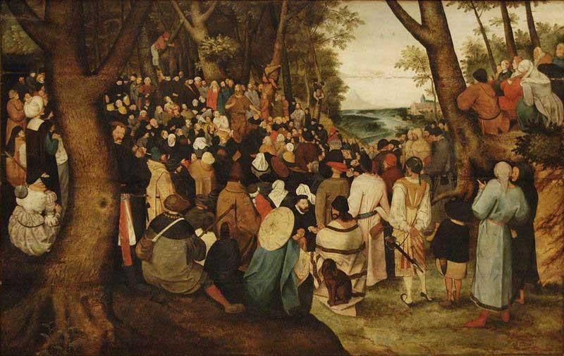 Pieter Brueghel the Younger The Preaching of St. John the Baptist. France oil painting art